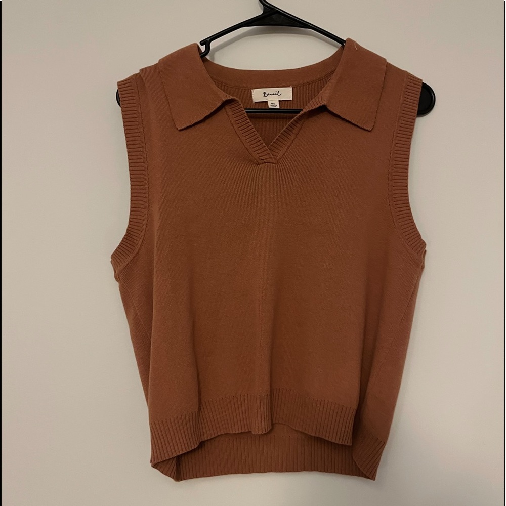 mauve pink sweater vest